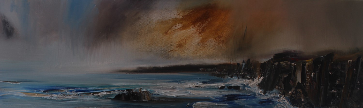 'Cliffs Amid a Storm' by artist Rosanne Barr